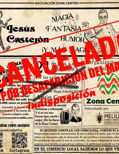 Cartel Jesús Castejón Cancelado 2023